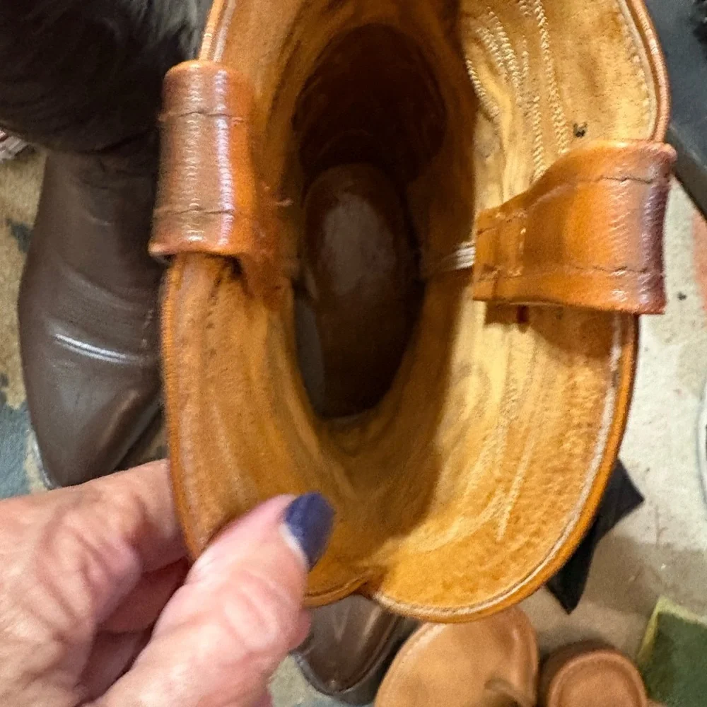 Tony Lama Dark Brown Cowboy Boots - Picture 7 of 10